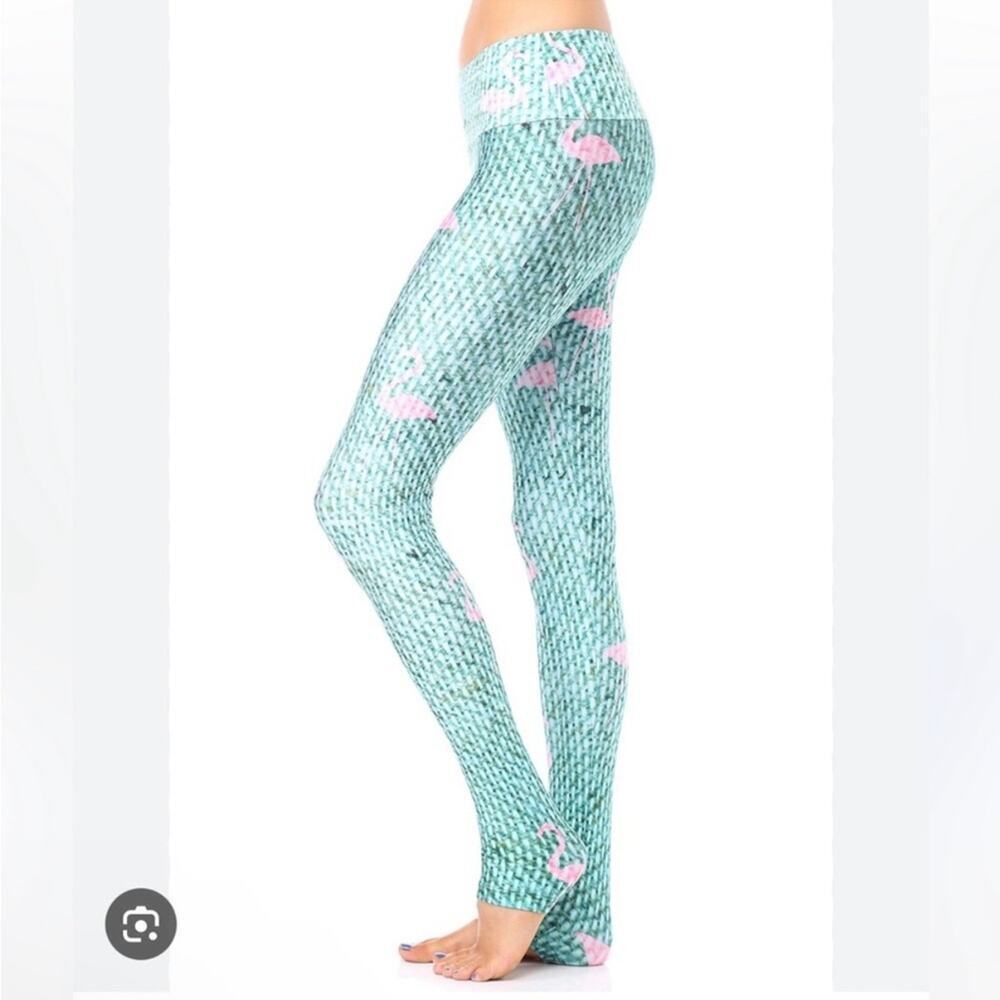 GOLDSHEEP Flamingo Print Leggings Size Small
